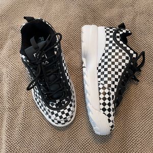 Black and white checkered Fila size 8. Brand New